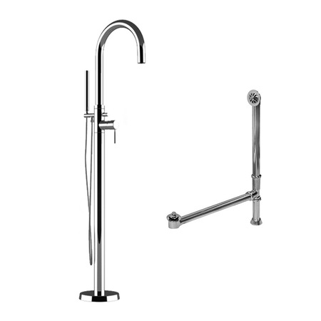 CAMBRIDGE PLUMBING Complete Plumbing Package for Free Standing Tubs w No Faucet Holes CAM150-PKG-CP